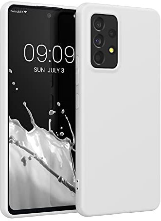 kwmobile Case for Samsung Galaxy A53 5G Case - Soft Cover - Shockproof TPU Material - Wireless Charging - White Matte