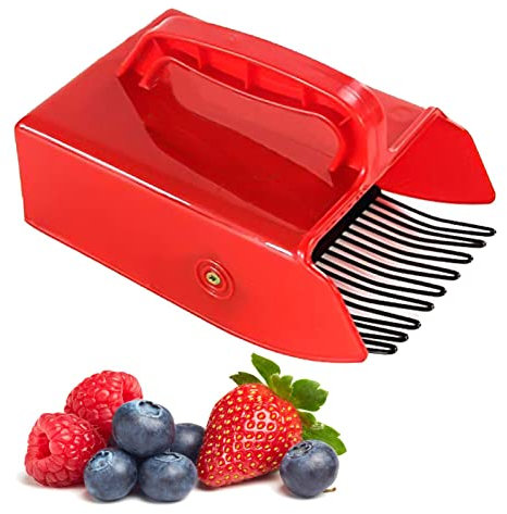 Voiakiu Pettine per la Raccolta delle Bacche, Mietitrice a rastrello per mirtilli, Pettine a rastrello per mirtilli, mirtilli, Ribes Nero, Impugnatura ergonomica per Una più Facile Raccolta