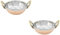 TRTO 2 Pcs Copper Stainless Steel balti Dish karahi Serving Handles Indian Curry Useful for Home (13cm)