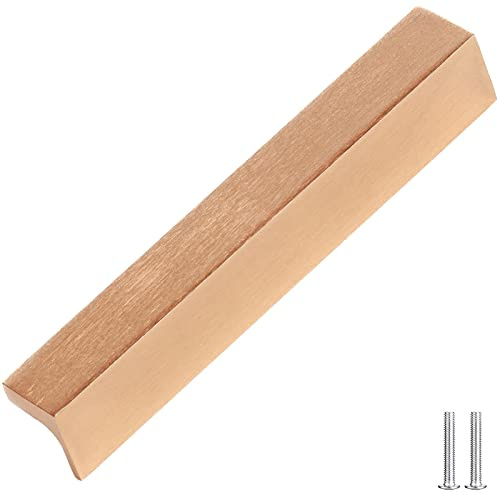 Decoranddecor Contemporary Pull Handles Solid Metal for Cabinets (96mm Between Hole Centres, Matt Rose)