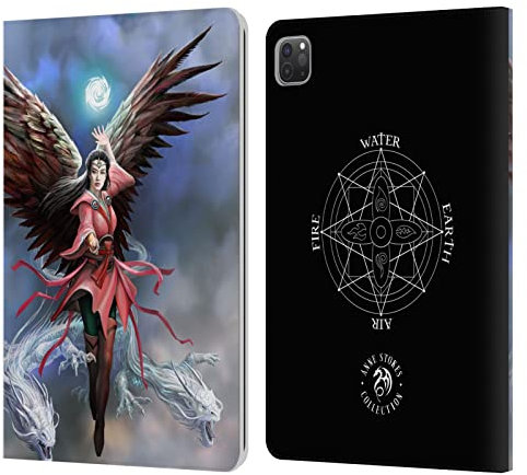 Head Case Designs Licenciado Oficialmente Anne Stokes Dragón del Aire Elementales Femeninos Carcasa de Cuero Tipo Libro Compatible con Apple iPad Pro 11 2020/2021 / 2022