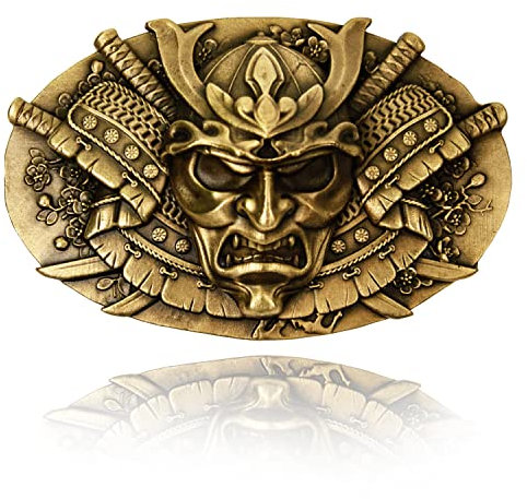 ALEXES Western-Gürtelschnallen für Männer - Benutzerdefinierte Gürtelschnallen Herren - Herren Gürtelschnallen - Messing Gürtelschnalle - Gürtelschnalle für Männer, Samurai Gürtelschnalle, Large