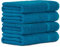 Luckytowel 4er Duschtuch Set 100% Baumwolle, 70x140cm Handtücher, 4er Pack Badetuch Türkis