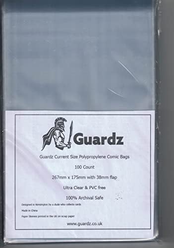 Guardz - 100 x Current Modern Day Size Comic Book Bags Sleeves