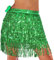Monbessi Glitzer Rock Damen Pailletten Rock Stilvoll Glitzer Rock Karneval Fransen Rock (Grün)