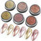 GJNL Rose Gold Nail Powder - 6 Jars Metallic Mirror Nail Effect Pigment Multi-chrome Gold Nail Powder