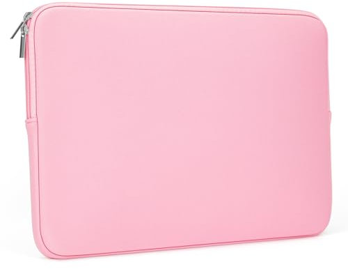 MicaYoung 14 Inch Laptop Sleeve Protective Case Soft Cover Compatible with 14 Inch Acer ASUS HP Dell Chromebook Thinkpad Notebook, Pink