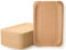 Vivopack® Platos de papel cuadrados 13 x 20 cm | 100 unidades, marrón, compostables, diseño robusto, fibra fresca, ideal para Navidad, cumpleaños o camping, vajilla desechable, vajilla desechable,