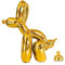 Pozbee Pooping Dog Skulptur Gold, lustiges Geschenk für Tierliebhaber, ästhetische dekorative Ballon-Hundestatue, Kleintierfigur für Couchtisch, Bücherregal, Heimdekoration (Gold)