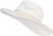 styleBREAKER Unisex Panama Strohhut mit breitem Stoff Zierband, Sommerhut Einfarbig, Papierhut, Sonnenhut 04025044, Farbe:Weiß
