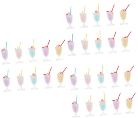 TOYANDONA 30 STK Eisbecher-Modell Schlüsselanhänger-zubehör Flatback Zum Selber Basteln Spielzeug Für Draußen Dekoration Mini-landschaftsverzierungen Plastik Einstellen Puppenhaus Ob11