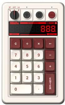 8BitDo Retro 18 Mechanical Numpad, Supports Calculator Mode, Bluetooth/2.4G/Wired Numpad for Windows and Android - Fami Edition