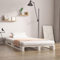 THOYTOUI Palettenbett, Massivholzbett Betten Bett Tagesbett Geeignet für Gästezimmer Wohnung Schlafzimmer Hotel Weiß 75x190 cm Massivholz Kiefer