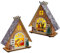 2 Stück Weihnachtsdeko Innen, Weihnachtsdeko Holz, Weihnachten Deko Weihnachtsdeko Fenster Weihnachtshaus Beleuchtet, Deko Weihnachten Innen Weihnachtsbeleuchtung Innen, Weihnachtsdorf Mit Beleuchtung