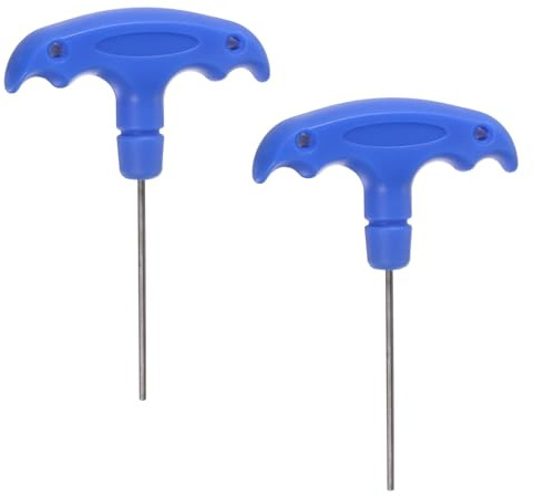 TOP-VIGOR 2Pcs H2 T-Handle Hex Key Wrench, 2mm S2 Steel T-Key Inner Hexagon Spanner Allen Key Allen Key Repair Tool