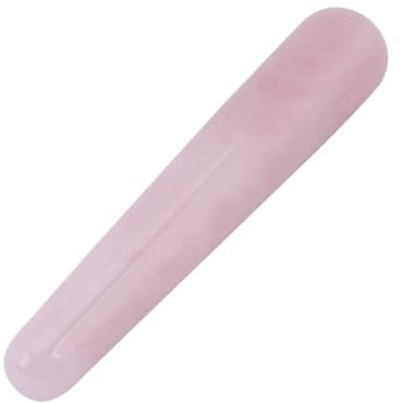 Bâton de Quartz Rose pour Massage du Visage, Massage des Points D'acupuncture - Bâton de Pierre de Massage en Cristal de Quartz (Quartz rose)