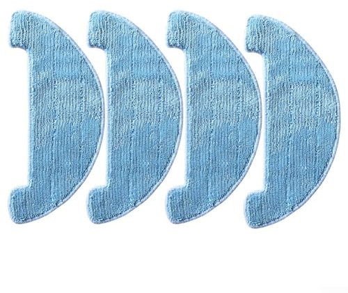 Feegow Lot de 4 chiffons de rechange pour aspirateurs 360 P7, 360 C50, Polaris 1226, AMIBOT Animal Robot Aspirateurs – Kit de recharges de serpillère en microfibre