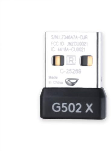 HUYUN USB Dongle Signal Mouse Receiver Adapter for Logitech G502X/G502X Plus Wireless Gaming Mouse (Black)