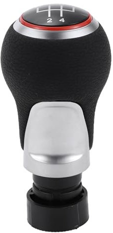 Partuto 5-Gang-Schaltknauf - Schaltknauf für Audi A3 8P 2003-2013 Kunststoff Kunstleder Schwarz Rot - 1 Stk