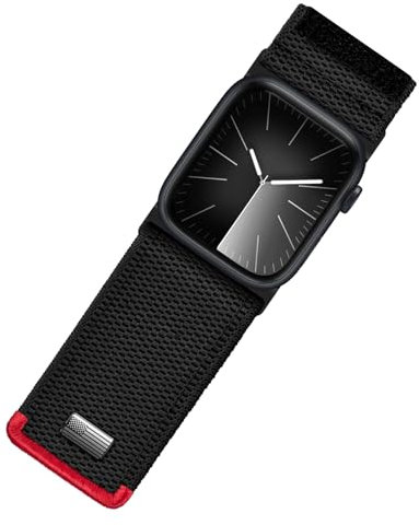 Tefeca Fortitude Elite Serie Ultrawide Armband Kompatibel mit Apple Watch Ultra/Ultra2 Serie 10/9/8/SE2/7/6/SE/5/4/3/2/1(49/45/44mm S/M, Hyper-Schwarz)