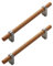 2 Stück Möbelgriffe Holz Schubladengriffe mit Schrauben Holzgriffe Schrankgriffe Küchenschrank Griffe Kleiderschrank Griff für Schränke,Küchen,Möbel (Hole pitch:128mm,Silver)