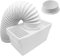 Universal Condenser Vent Box & Hose kit Compatible with Samsung Tumble Dryers, Hose diameter avoids external venting prevents humidity and dust from entering the room