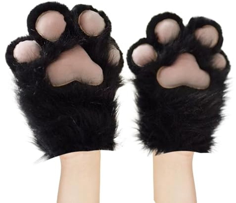 Furry Paws - Kit de aseo para perros premium, suministros profesionales para el cuidado de mascotas | Guantes con forma de pata de gato de felpa de dibujos animados, juego de cuidado para per