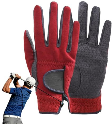 Wintergolf-Handschuhe – Golf Thermo Golf Winter Handschuhe Grip Trainer. Golf Training Grip | Handschuhe zur Korrektur von Abplatzungen, Golfhandschuhe bei kaltem Wetter für Herren, Golfhandschuhe an
