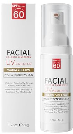 Protector solar facial SPF60 de Boxiatil - Crema de día tintada con efecto iluminador, pantalla solar tintada para cara y cuerpo | Fórmula hidratante y unificadora para pieles claras | Protección UV +