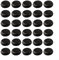 Lot de 30 protections de pieds de chaise en fer forgé pour terrasse Noir