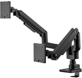 Monoprice Heavy Duty Dual Monitor Gas Spring Desk Mount - Up to 35in/44 lbs Ultrawide Screens, Detachable VESA 100x100/75x75 Plate, Topside Installation