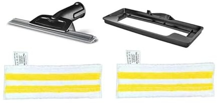 ZBXJIUFR Window Squeegee Nozzle Carpet Glider And Steam Mop Cloths，Compatible For Karcher，SC1 SC2 SC3 SC4 SC5 Steam Cleaner Parts