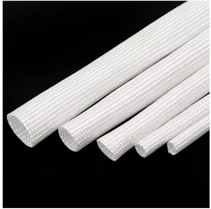 High-Temperature Fiberglass Sleeve 5M, 1-50mm Diameter, Heat Resistant Up to 600°C, Insulated Wire Wrap for Cable Protection(50mm)