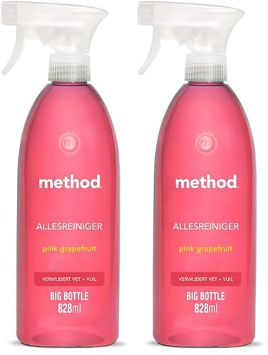 method Allzweckreiniger, entfernt Schmutz und Dreck auf verschiedenen Oberflächen, Grapefruitduft, gründliche Reinigung, 1 x 828 ml (Packung mit 2)