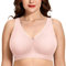 AISILIN Women's Non Wired Bras Full Cup Cotton Comfort No Padding Plus Size Sleep Wireless Rose Smoked 34G