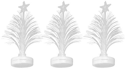 Amosfun 3 Pièces Faux Sapin De Noel Sapin De Noel Lumineux Sapin De Noel LED Sapin De Noel Artificiel Sapin De Noel Miniature Dessus De Table Sapins De Noel Blanche Noël Jouet