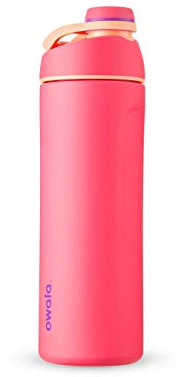 Owala Twist Edelstahl Trinkflasche mit Drehverschluss, 710ml, Hyper Flamingo