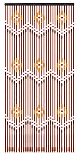 HTYG Türvorhang Holzperlen Vorhang 31 Stränge,Wave Holzperlenvorhang Veranda Schlafzimmer Wohnzimmer Teiler Schlafzimmer Wohnzimmer Bildschirm Teiler 90x220cm