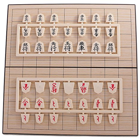 Inzopo Shogi Japanese Chess Game Set with Wooden Board and Traditional Koma Pieces for Professional And Beginner - -