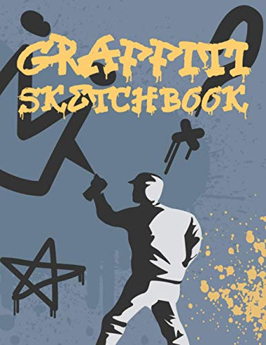 Graffiti Sketchbook: Graffiti Skizzenbuch | DIN A4 | Blanko Sketchbook mit 108 Seiten für Sprayer zum Selbstgestalten von Graffiti Pieces | Ideales Geschenk für einen Künstler (v. Sprayer)
