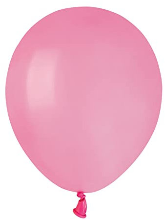 Busta 100 palloncini in lattice naturale Premium Quality A50 (Ø 13cm / 5), rosa acceso