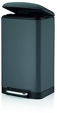 kela treteimer Davino 61 cm 30 Liter Edelstahl dunkelgrau