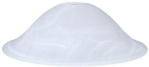 Alabasterglas weiß Ø 300 Lampenglas Ersatzglas Glasschirm Leuchtenglas E27 rund 42mm Lochmaß oben