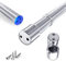 Rocoel Wardrobe Rail and Fittings 80-150 cm – Stainless Steel Extendable Clothes Rail Pole with End Sockets & Screws - Heavy Duty & Rust Resistant for Wardrobe, Shower, Balcony, Windows