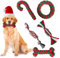 BINXWA 5 Stück Hundespielzeug Weihnachten, Kauen Naturbaumwolle Seil Zuckerstange für Kleine und Mittlere Hund Geschenk