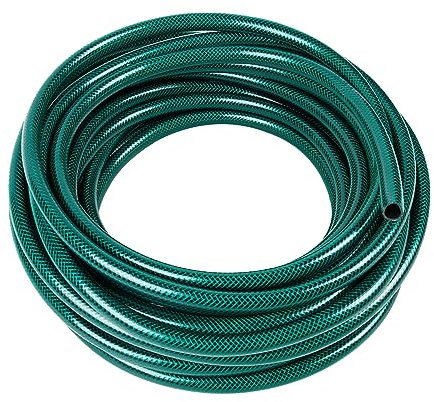 ASAB 15M Garden Hose Pipe Reinforced PVC Pipe Wear and Tear Resistant Kink Free Outdoor Heavy Duty Hose Pipe for Garden Lawn with Braided Pattern Design Leak and Burst Proof Watering Hose Tube