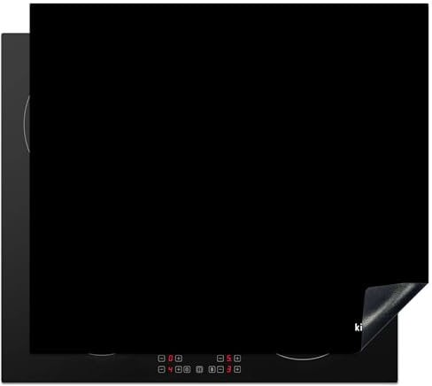 KitchenYeah© Protezione Piano Cottura Tappetino per Induzione 60x52 cm Cucina Proteggi Coprifornello Antiscivolo Nero - Colore