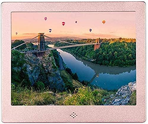 Spacmirrors Cornice Digitale Cornice per Foto Album Fotografico Digitale da 8 Pollici Foto di Famiglia HD Video Cornice Elettronica (Oro Rosa)