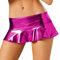 Minirock Damen Sexy Wetlook Rock Mini Faltenrock Lackleder Kurzer Röcke Für Mädchen Skatertock Faltenrock Mini Skirt Lack und Leder Sexy Frauen Party Nachtclub Outfits C XXL