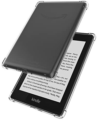 QISUO E-Book-Reader-Hülle für Kindle 11. 2022, 15,2 cm (6 Zoll), stoßfest, weich, transparent, TPU-Schutzhülle
